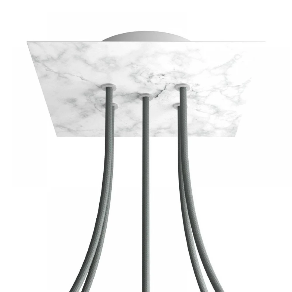 Ροζέτα Rose-One 200mm Τετράγωνη με 5 Τρύπες Στην Σειρά Σε Διάφορα Σχέδια - Creative Cables