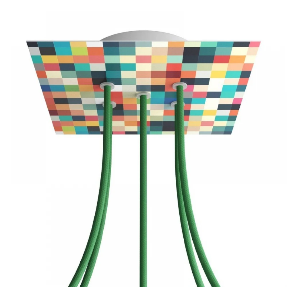 Ροζέτα Rose-One 200mm Τετράγωνη με 5 Τρύπες Στην Σειρά Σε Διάφορα Σχέδια - Creative Cables