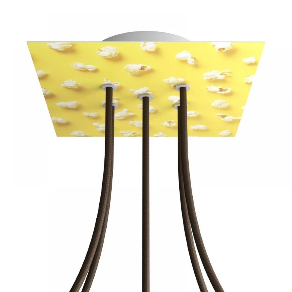 Ροζέτα Rose-One 200mm Τετράγωνη με 5 Τρύπες Στην Σειρά Σε Διάφορα Σχέδια - Creative Cables