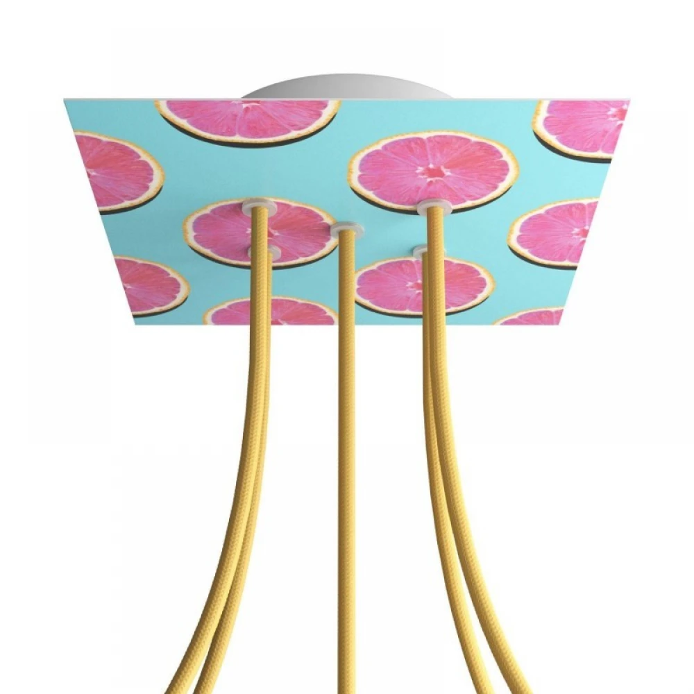 Ροζέτα Rose-One 200mm Τετράγωνη με 5 Τρύπες Στην Σειρά Σε Διάφορα Σχέδια - Creative Cables