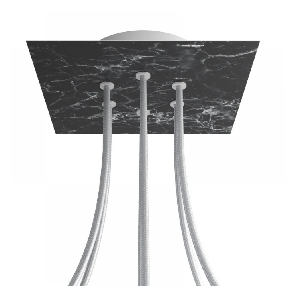 Ροζέτα Rose-One 200mm Τετράγωνη με 6 Τρύπες Στην Σειρά Σε Διάφορα Σχέδια - Creative Cables