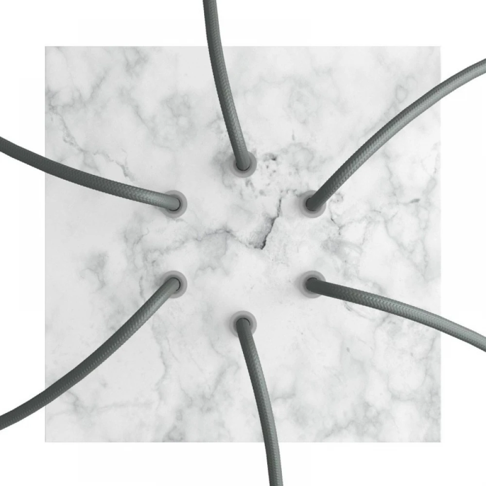 Ροζέτα Rose-One 200mm Τετράγωνη με 6 Τρύπες Στην Σειρά Σε Διάφορα Σχέδια - Creative Cables