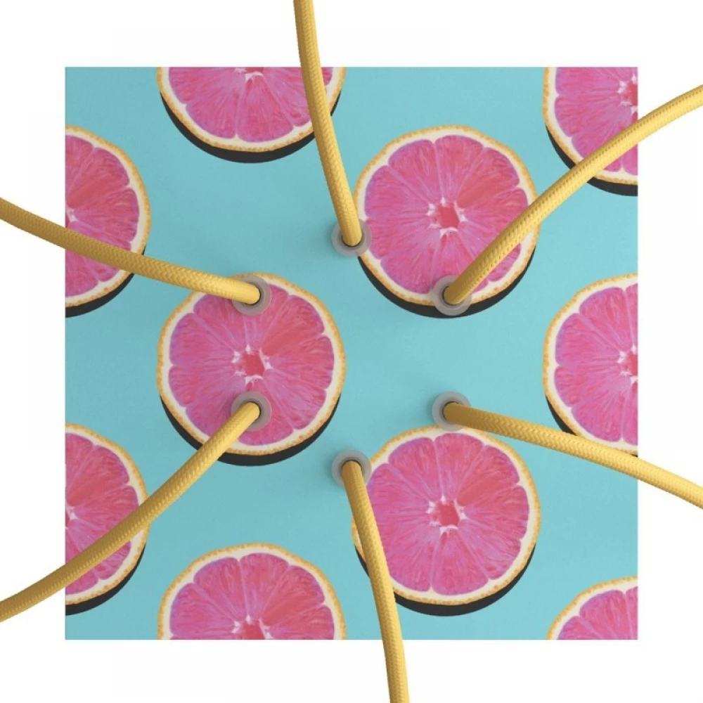 Ροζέτα Rose-One 200mm Τετράγωνη με 6 Τρύπες Στην Σειρά Σε Διάφορα Σχέδια - Creative Cables