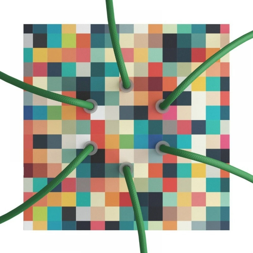 Ροζέτα Rose-One 200mm Τετράγωνη με 6 Τρύπες Στην Σειρά Σε Διάφορα Σχέδια - Creative Cables