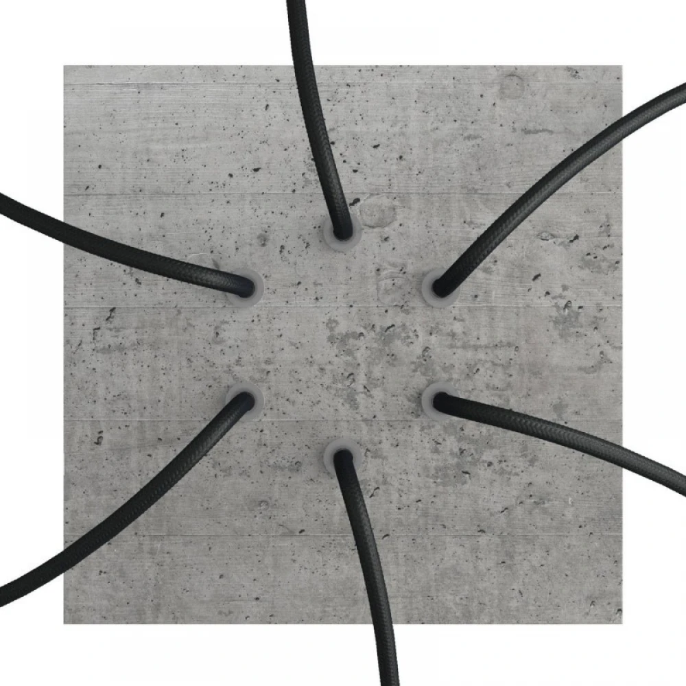 Ροζέτα Rose-One 200mm Τετράγωνη με 6 Τρύπες Στην Σειρά Σε Διάφορα Σχέδια - Creative Cables