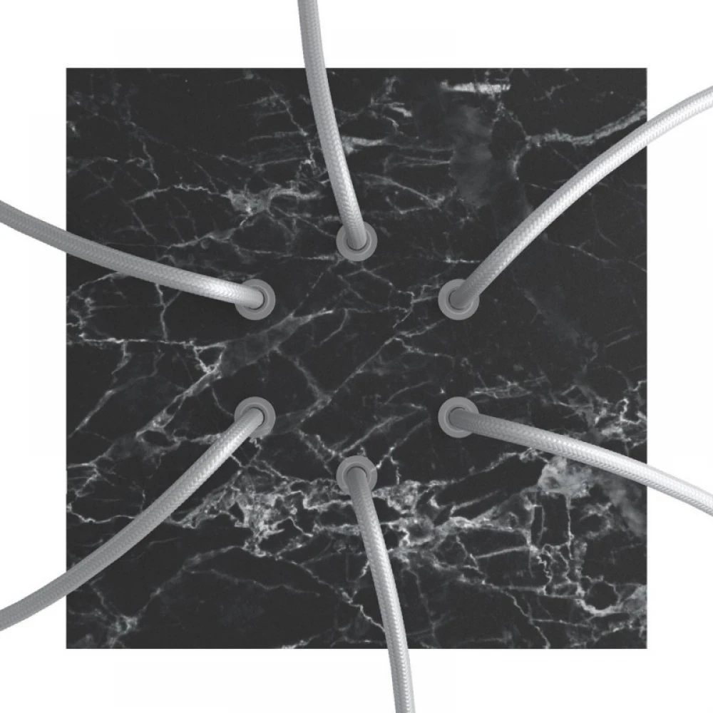 Ροζέτα Rose-One 200mm Τετράγωνη με 6 Τρύπες Στην Σειρά Σε Διάφορα Σχέδια - Creative Cables