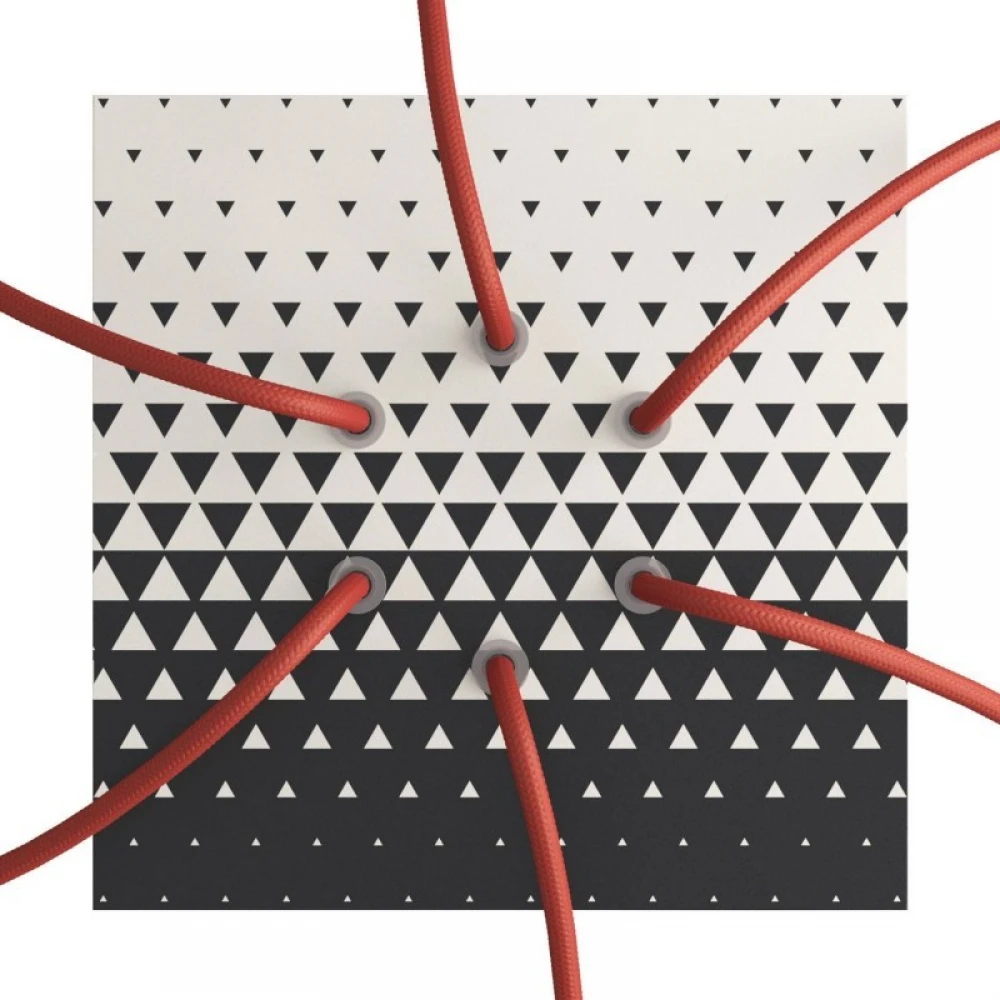 Ροζέτα Rose-One 200mm Τετράγωνη με 6 Τρύπες Στην Σειρά Σε Διάφορα Σχέδια - Creative Cables