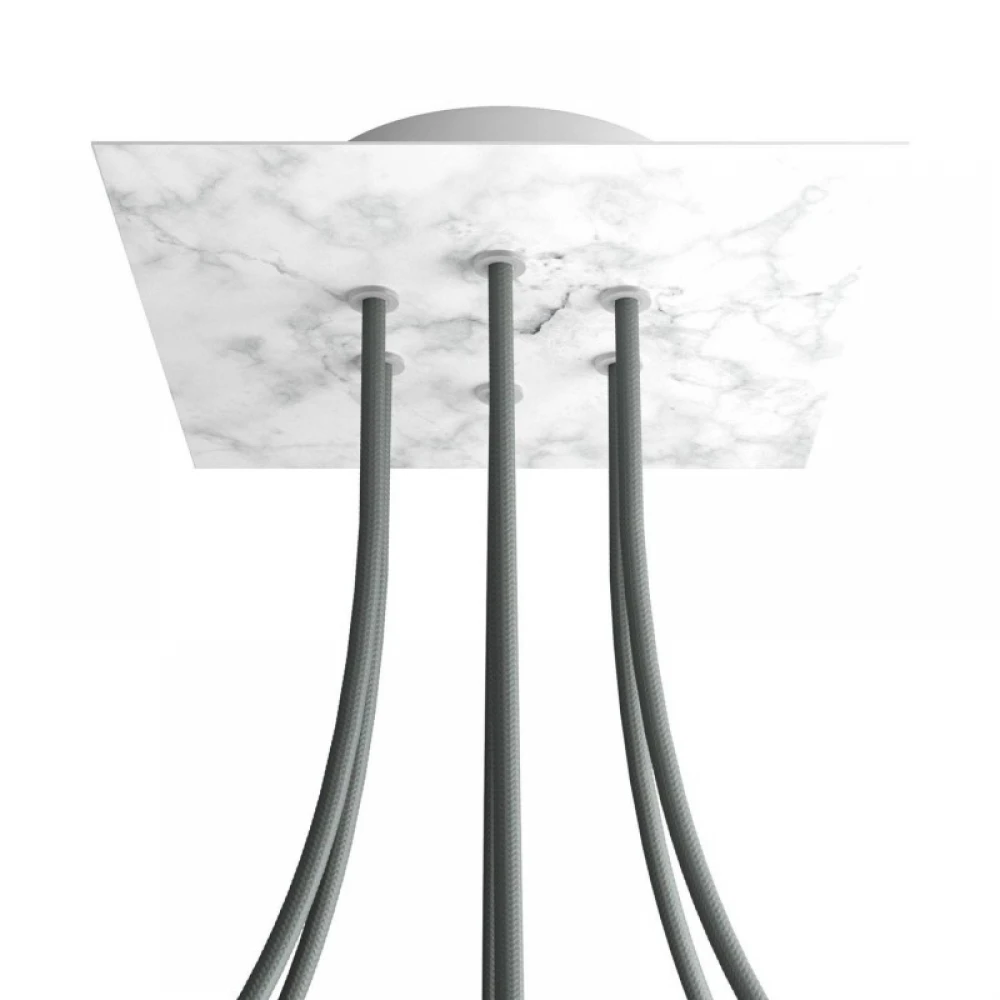 Ροζέτα Rose-One 200mm Τετράγωνη με 6 Τρύπες Στην Σειρά Σε Διάφορα Σχέδια - Creative Cables