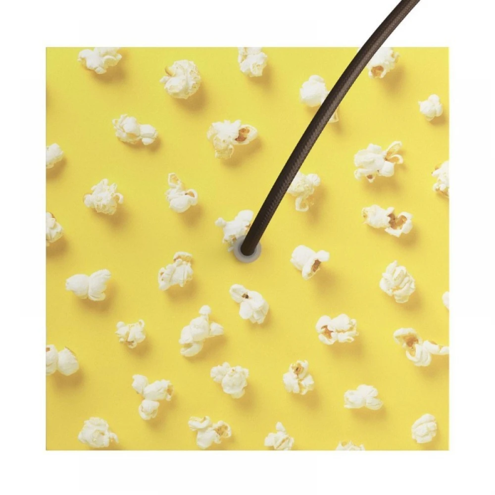 Ροζέτα Rose-One 200mm Τετράγωνη με 1 Τρύπα Σε Pop-Corn Σχέδιο - Creative Cables