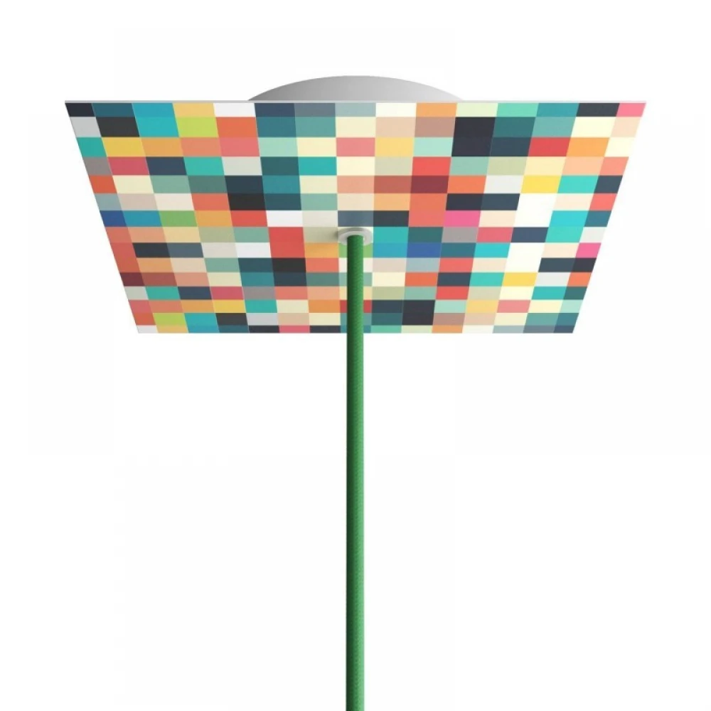 Ροζέτα Rose-One 200mm Τετράγωνη με 1 Τρύπα Σε Palette Σχέδιο - Creative Cables