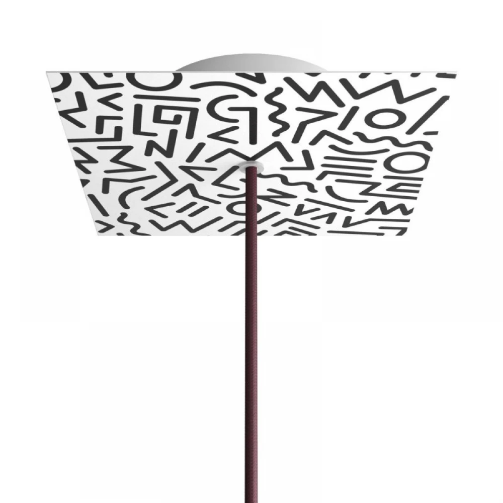 Ροζέτα Rose-One 200mm Τετράγωνη με 1 Τρύπα Σε Street Art Σχέδιο - Creative Cables