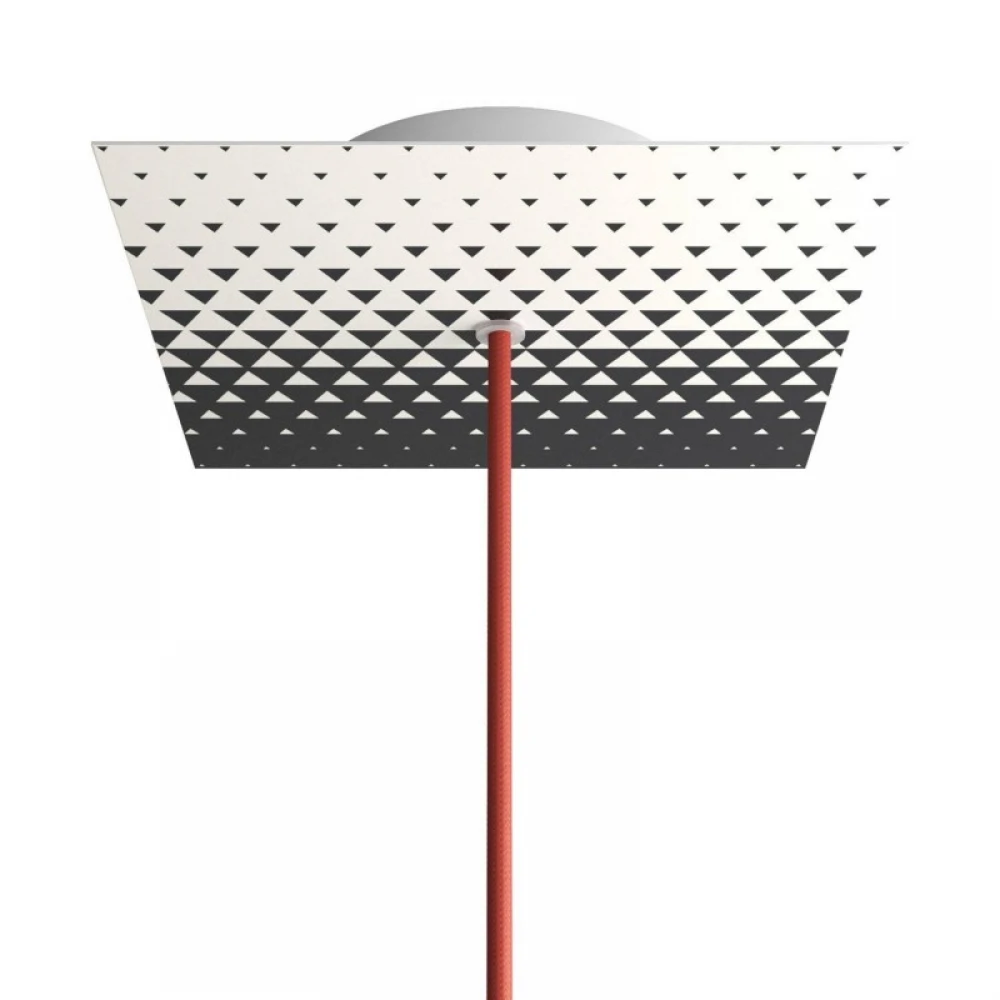 Ροζέτα Rose-One 200mm Τετράγωνη με 1 Τρύπα Σε Triangle Σχέδιo - Creative Cables