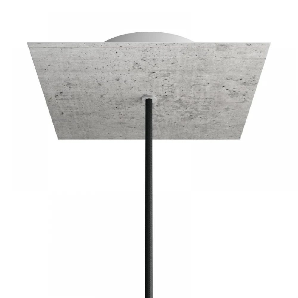 Ροζέτα Rose-One 200mm Τετράγωνη με 1 Τρύπα Σε Τσιμέντο Σχέδιo - Creative Cables