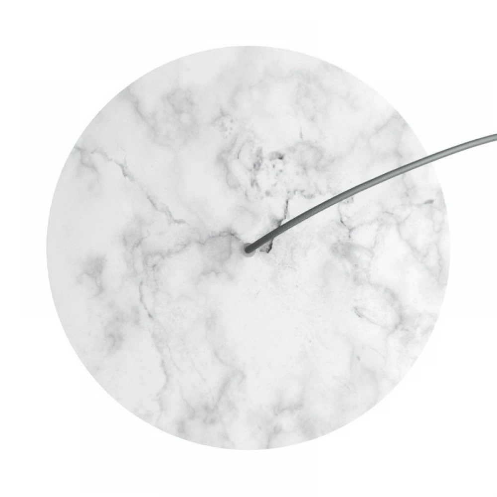Ροζέτα Rose-One 400mm Στρογγυλή με 1 Τρύπα Σε Λευκό Μάρμαρο Σχέδιo - Creative Cables