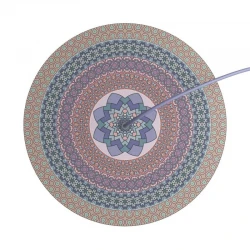 Ροζέτα Rose-One 400mm Στρογγυλή με 1 Τρύπα Σε Mandala Varanasi Σχέδιo - Creative Cables
