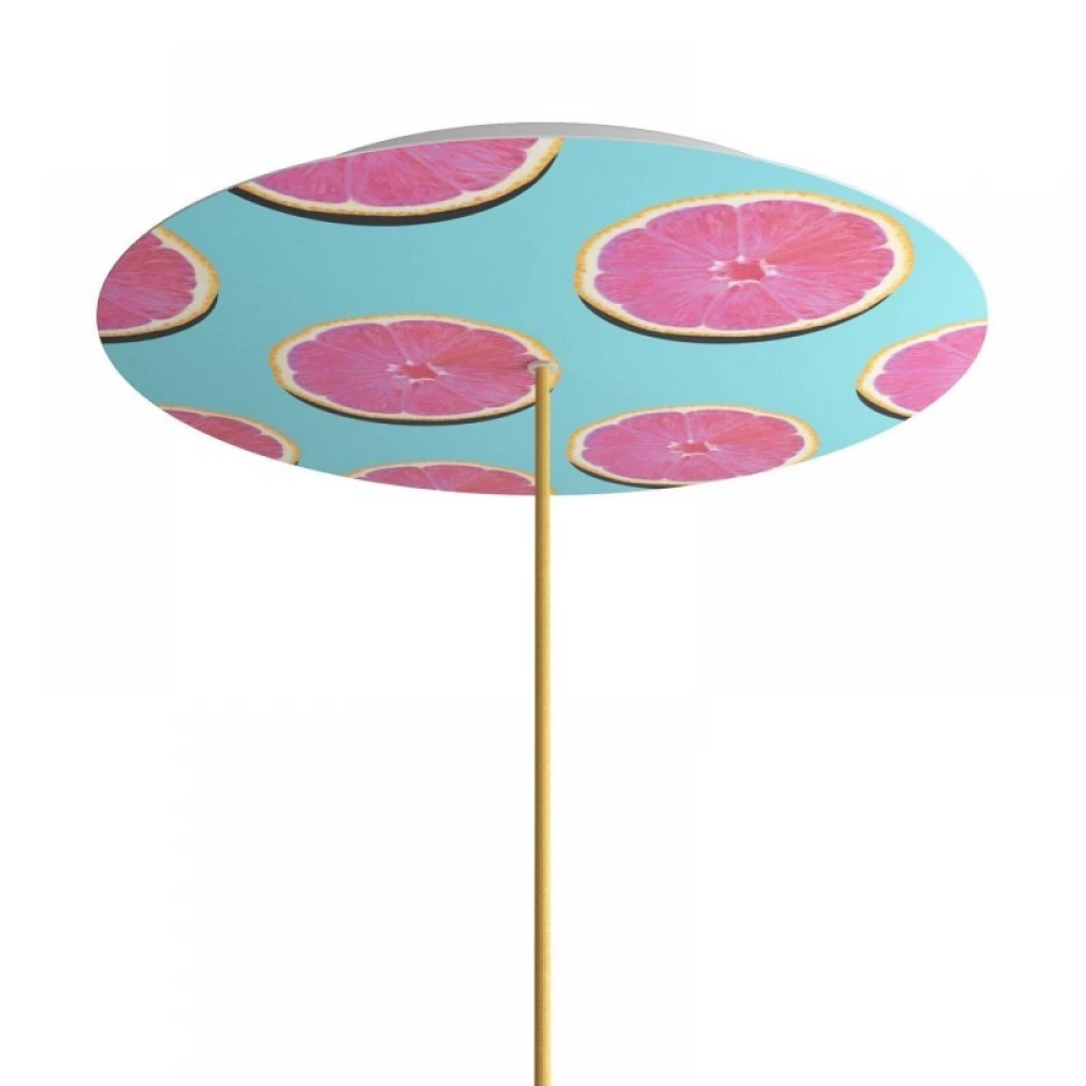 Ροζέτα Rose-One 400mm Στρογγυλή με 1 Τρύπα Σε Σχέδιo με Πορτοκάλια - Creative Cables