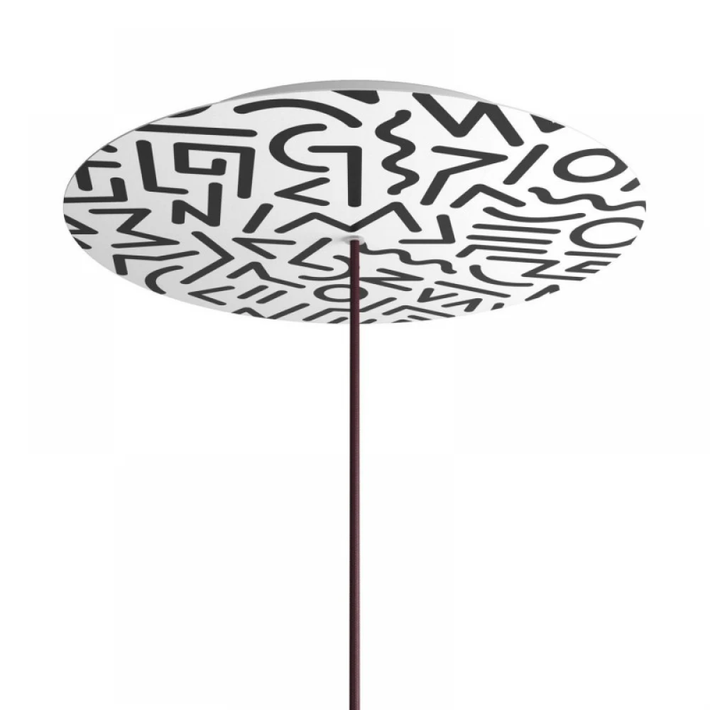 Ροζέτα Rose-One 400mm Στρογγυλή με 1 Τρύπα Σε Street Art Σχέδιo - Creative Cables