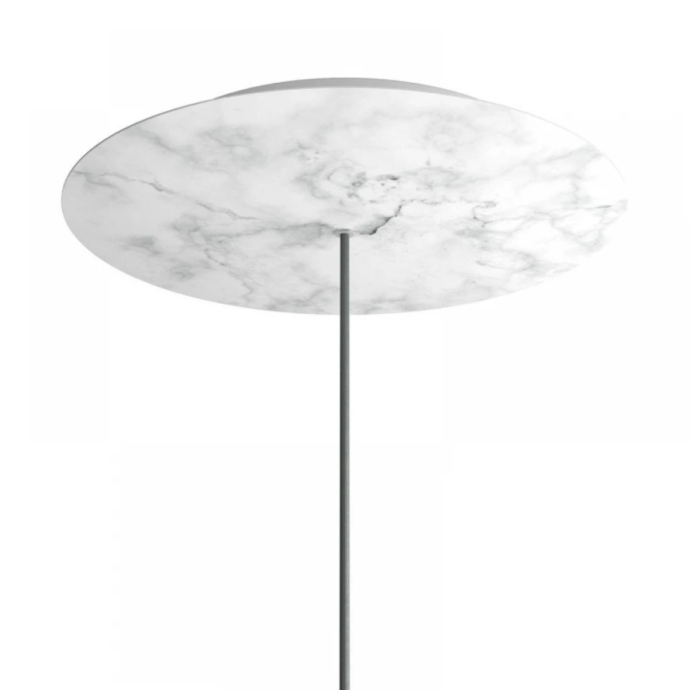 Ροζέτα Rose-One 400mm Στρογγυλή με 1 Τρύπα Σε Λευκό Μάρμαρο Σχέδιo - Creative Cables