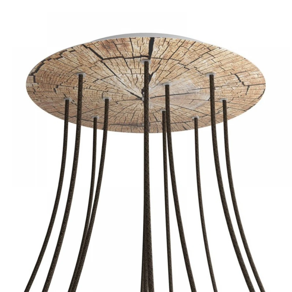 Ροζέτα Rose-One 400mm Στρογγυλή με 12 Τρύπες Ξύλο - Creative Cables