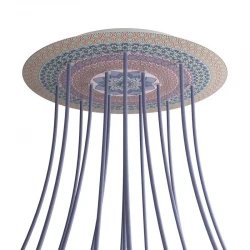 Ροζέτα Rose-One 400mm Στρογγυλή με 15 Τρύπες Mandala Varanasi - Creative Cables