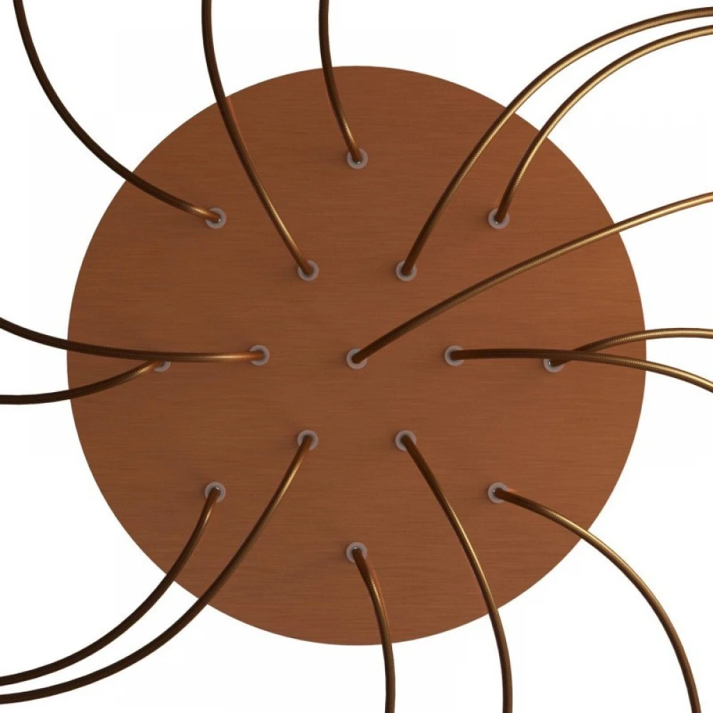 Ροζέτα Rose-One 400mm Στρογγυλή με 15 Τρύπες Χάλκινο Ματ Dibond - Creative Cables