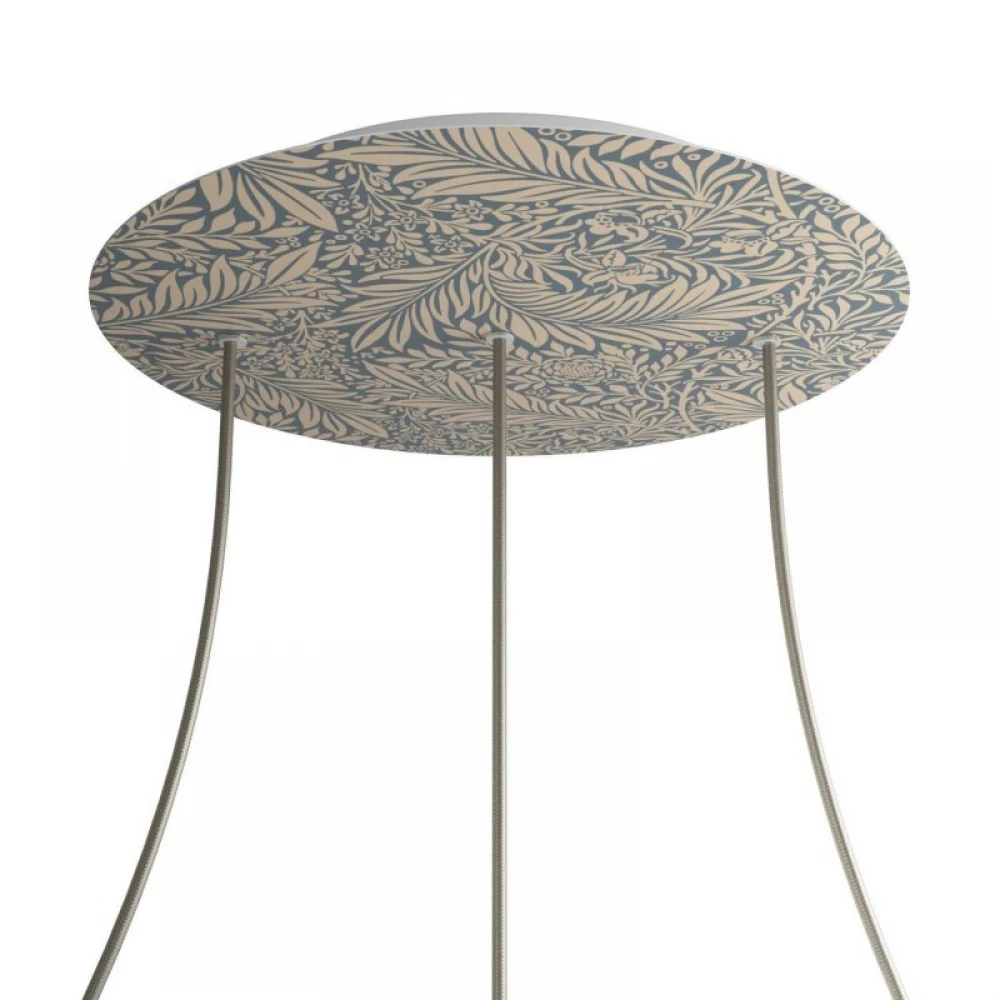 Ροζέτα Rose-One 400mm Στρογγυλή με 3 Τρύπες Σε Σειρά Damasco - Creative Cables