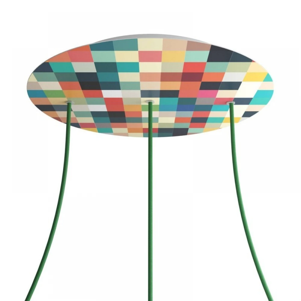 Ροζέτα Rose-One 400mm Στρογγυλή με 3 Τρύπες Σε Σειρά Palette - Creative Cables