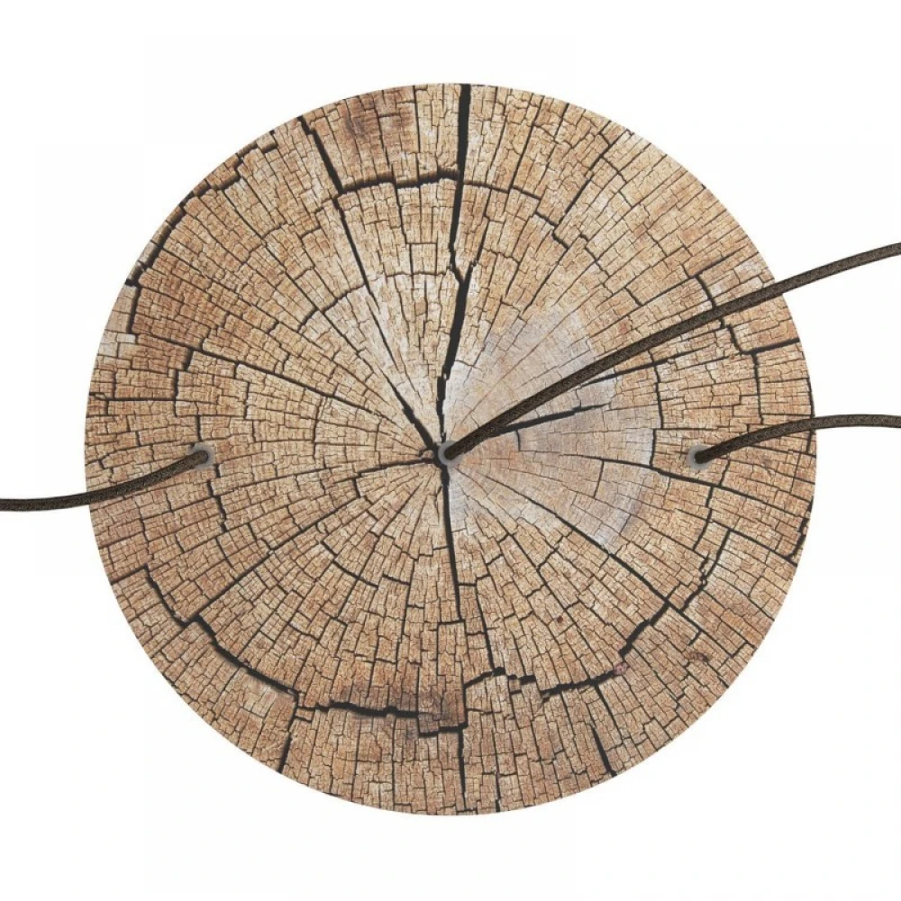 Ροζέτα Rose-One 400mm Στρογγυλή με 3 Τρύπες Σε Σειρά Ξύλο - Creative Cables