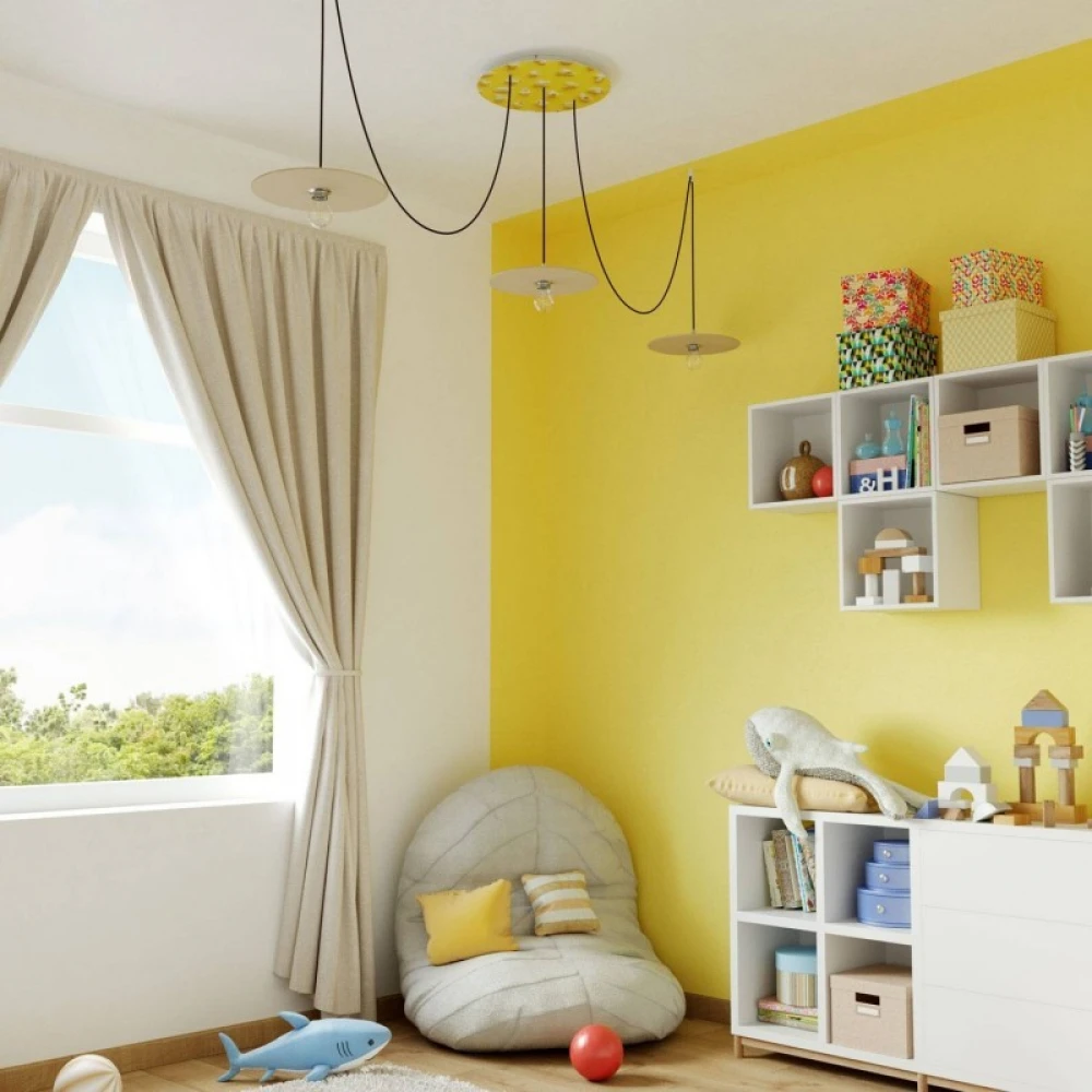 Ροζέτα Rose-One 400mm Στρογγυλή με 3 Τρύπες Σε Σειρά Palette - Creative Cables