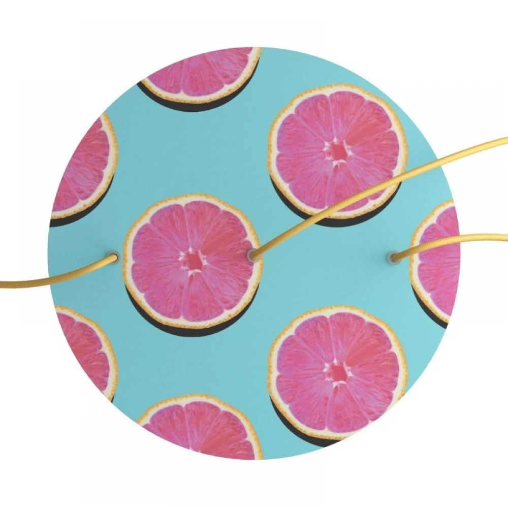 Ροζέτα Rose-One 400mm Στρογγυλή με 3 Τρύπες Σε Σειρά Πορτοκάλια - Creative Cables