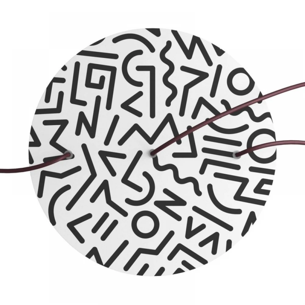 Ροζέτα Rose-One 400mm Στρογγυλή με 3 Τρύπες Σε Σειρά Street Art - Creative Cables