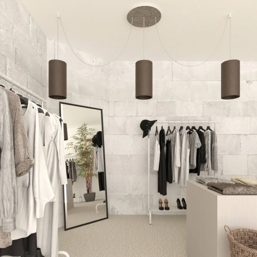 Ροζέτα Rose-One 400mm Στρογγυλή με 3 Τρύπες Σε Σειρά Λευκό - Creative Cables