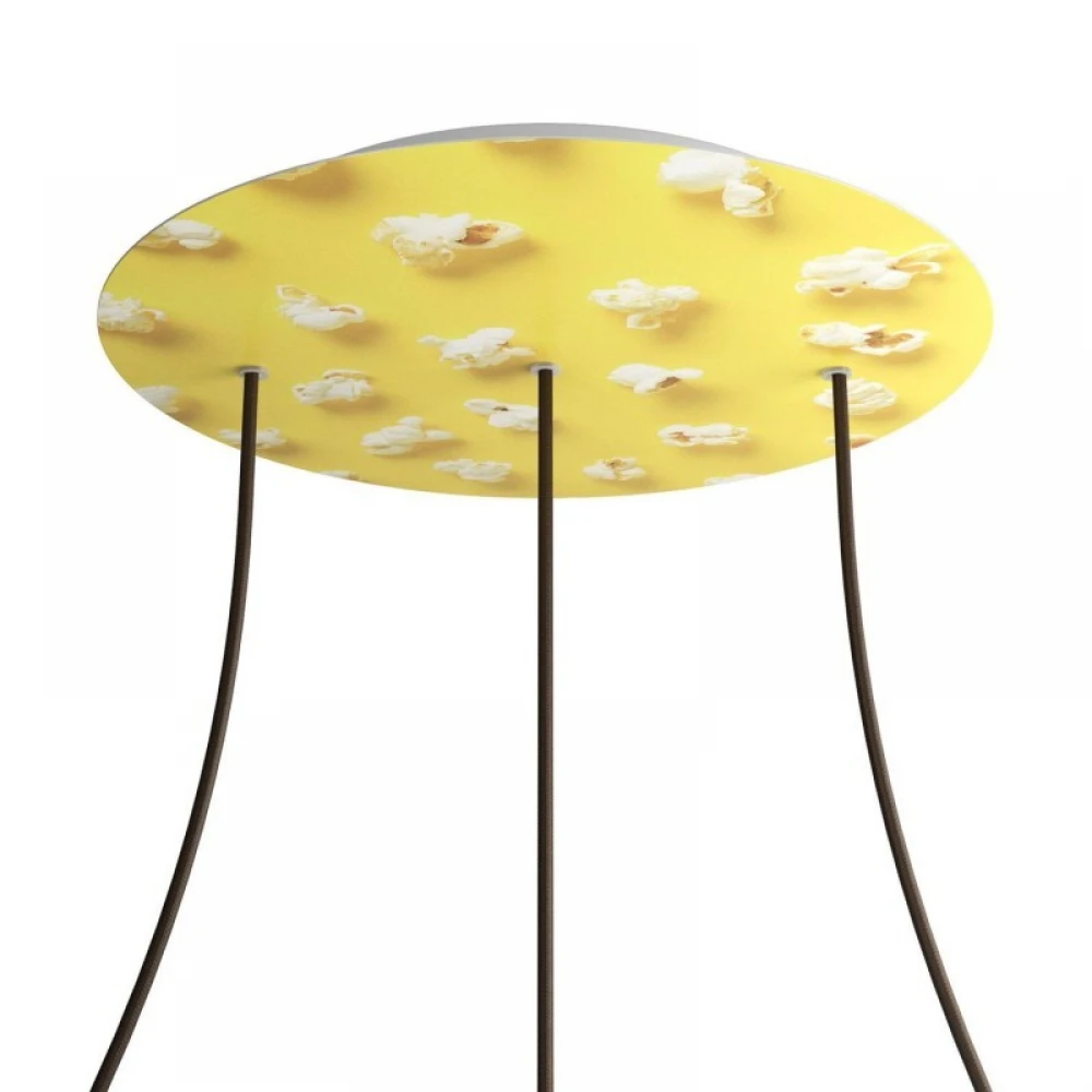 Ροζέτα Rose-One 400mm Στρογγυλή με 3 Τρύπες Σε Σειρά Pop-Corn - Creative Cables