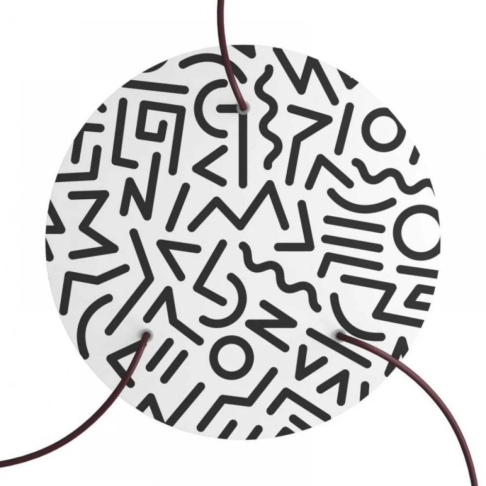 Ροζέτα Rose-One 400mm Στρογγυλή με 3 Τρύπες Σε Street Art Σχέδιo - Creative Cables