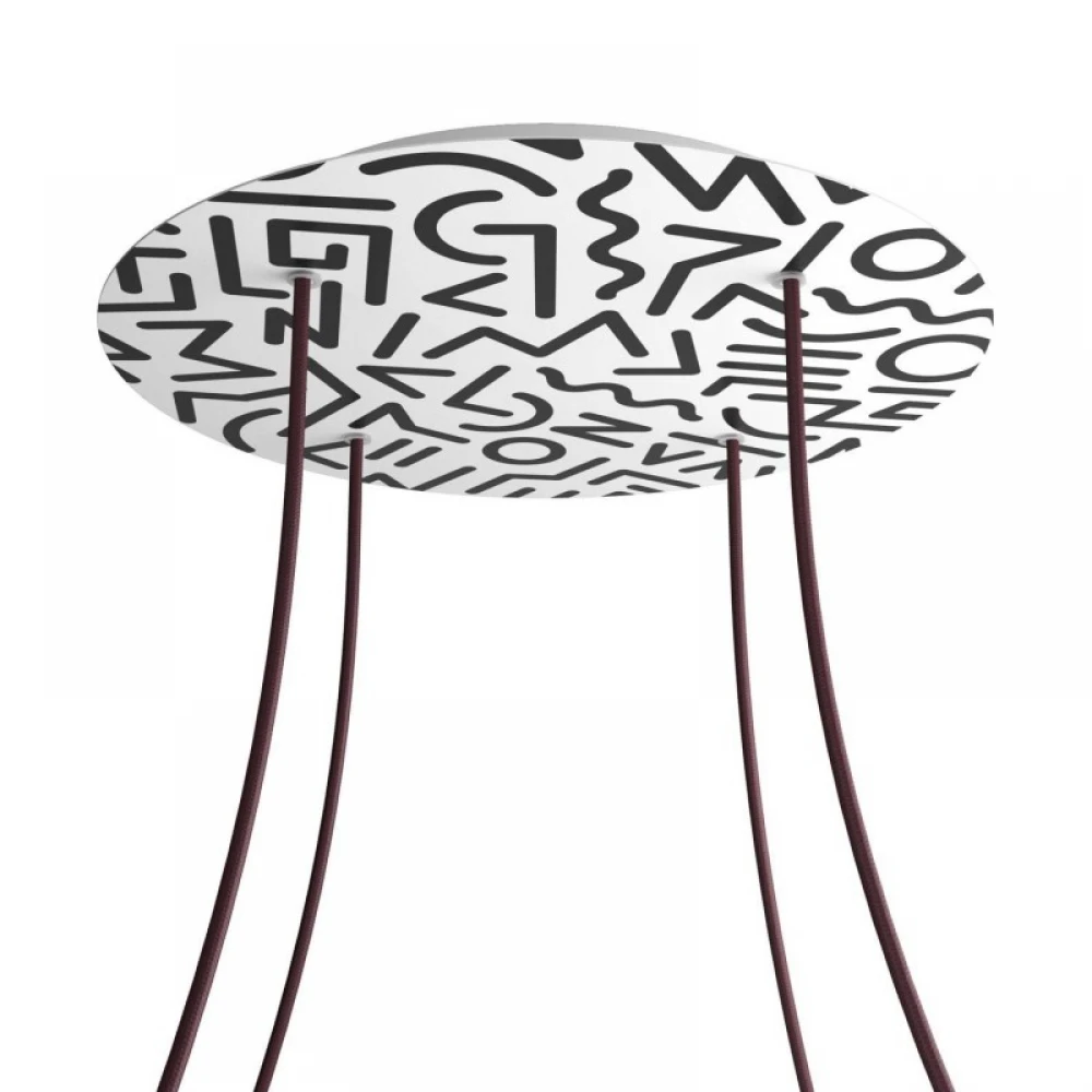 Ροζέτα Rose-One 400mm Στρογγυλή με 4 Τρύπες Σε Διάφορα Σχέδια - Creative Cables