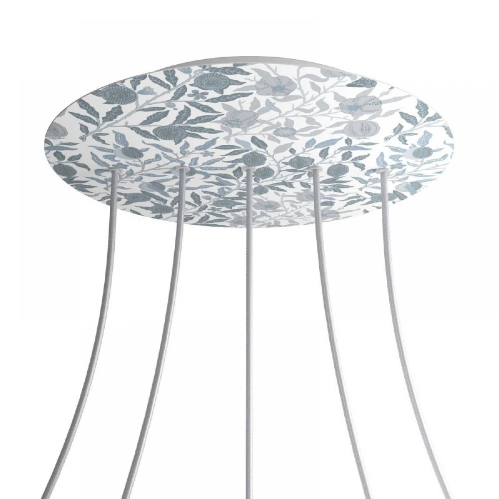 Ροζέτα Rose-One 400mm Στρογγυλή με 5 Τρύπες Σε Σειρά Σε Διάφορα Σχέδια - Creative Cables