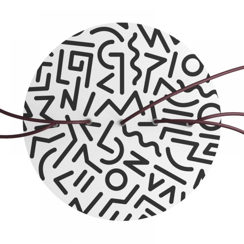 Ροζέτα Rose-One 400mm Στρογγυλή με 5 Τρύπες Σε Σειρά Σε Διάφορα Σχέδια - Creative Cables