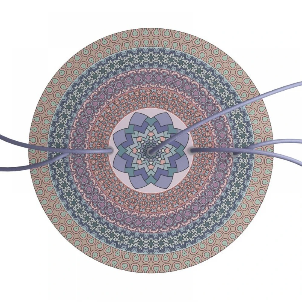 Ροζέτα Rose-One 400mm Στρογγυλή με 5 Τρύπες Σε Σειρά Σε Διάφορα Σχέδια - Creative Cables