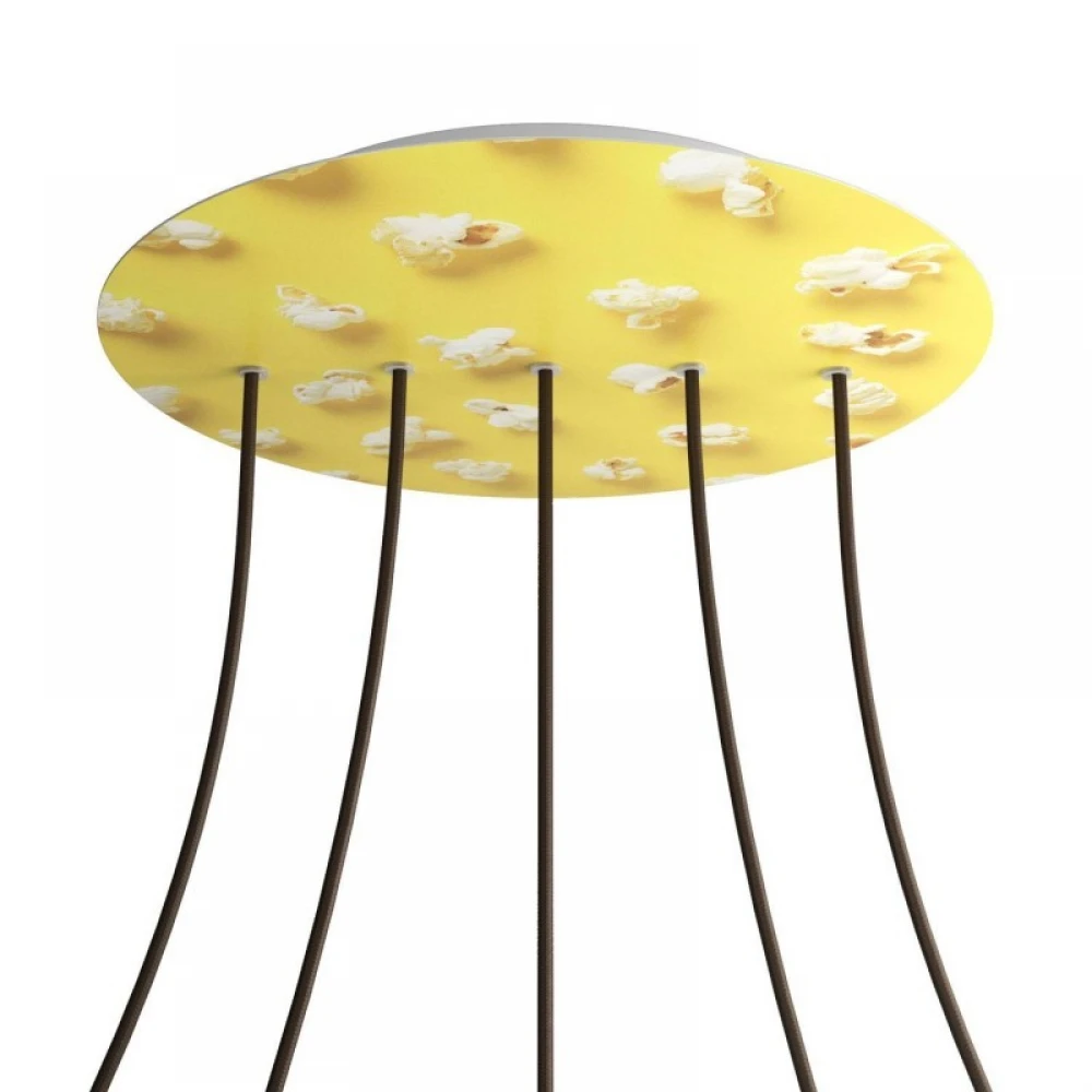 Ροζέτα Rose-One 400mm Στρογγυλή με 5 Τρύπες Σε Σειρά Σε Διάφορα Σχέδια - Creative Cables