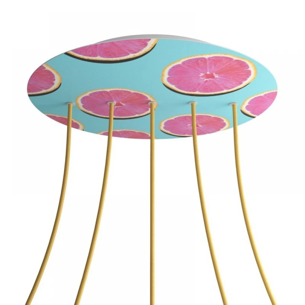 Ροζέτα Rose-One 400mm Στρογγυλή με 5 Τρύπες Σε Σειρά Σε Διάφορα Σχέδια - Creative Cables