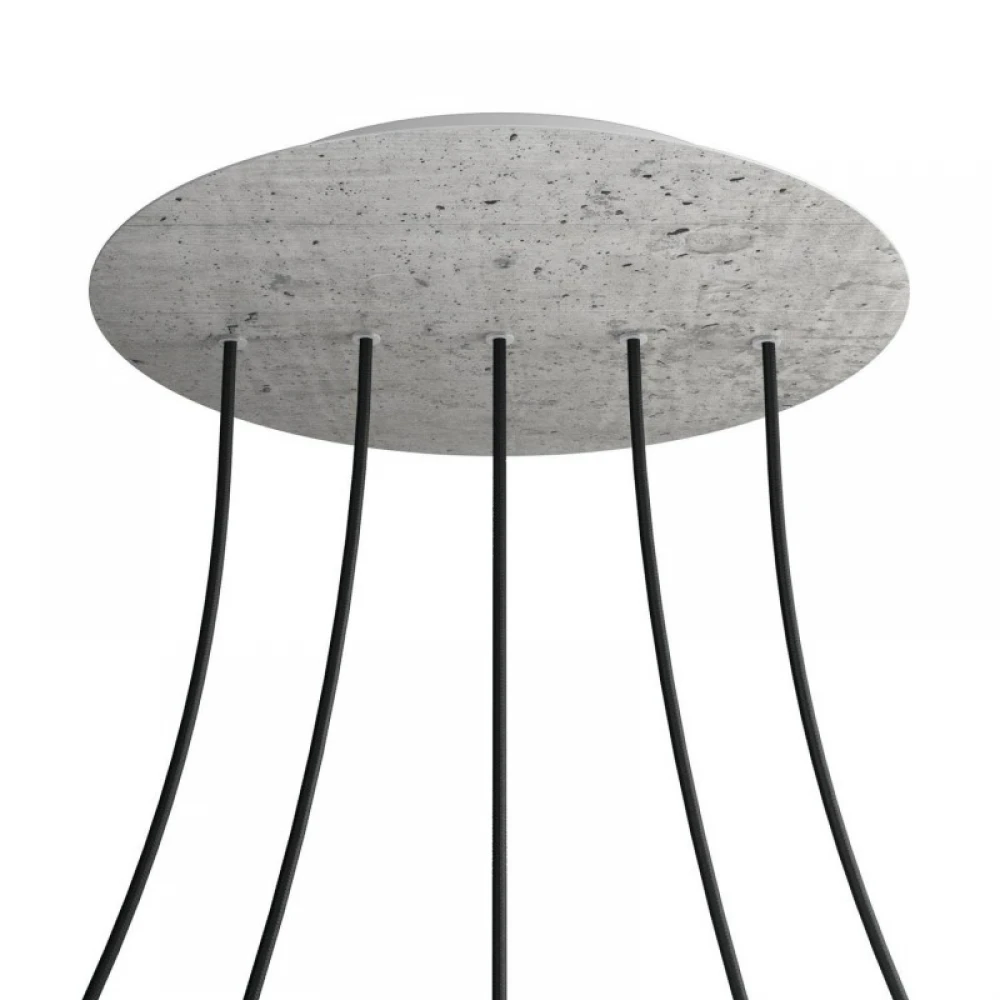 Ροζέτα Rose-One 400mm Στρογγυλή με 5 Τρύπες Σε Σειρά Σε Διάφορα Σχέδια - Creative Cables