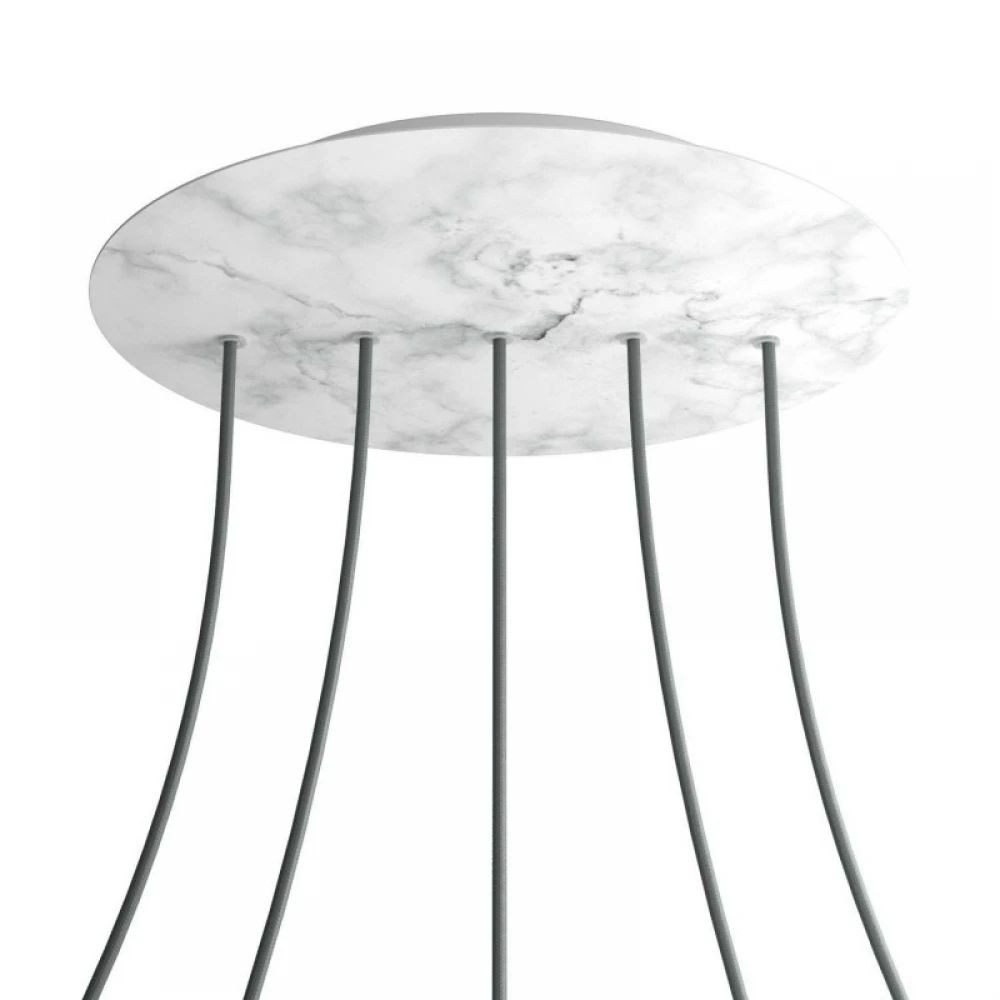 Ροζέτα Rose-One 400mm Στρογγυλή με 5 Τρύπες Σε Σειρά Σε Διάφορα Σχέδια - Creative Cables