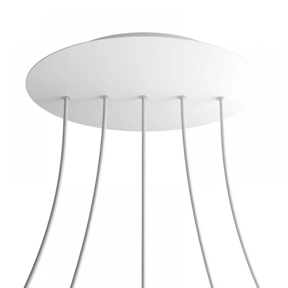 Ροζέτα Rose-One 400mm Στρογγυλή με 5 Τρύπες Σε Σειρά Σε Διάφορα Σχέδια - Creative Cables