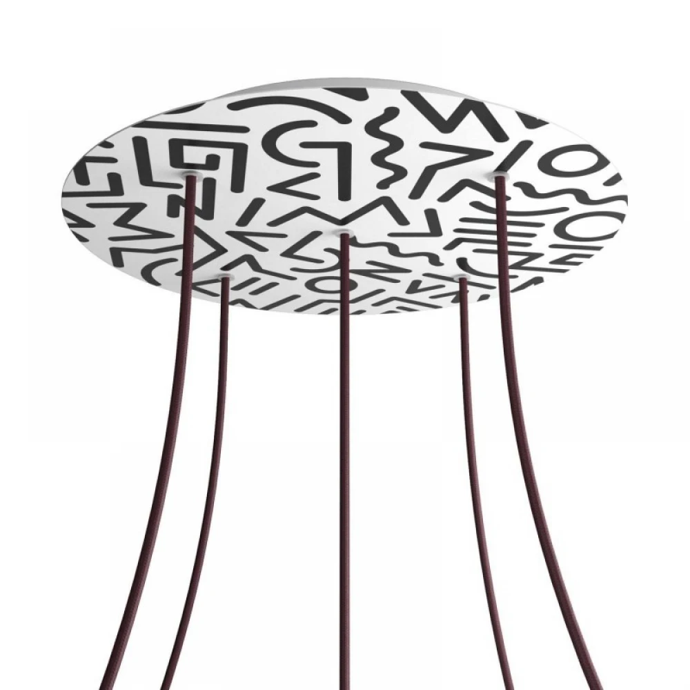 Ροζέτα Rose-One 400mm Στρογγυλή με 5 Τρύπες Σε Διάφορα Σχέδια - Creative Cables