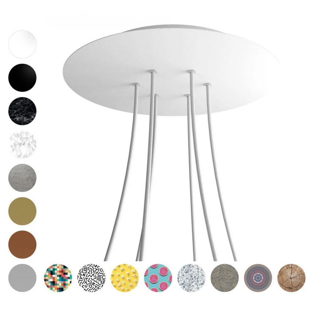 Ροζέτα Rose-One 400mm Στρογγυλή με 6 Τρύπες Σε Διάφορα Σχέδια - Creative Cables