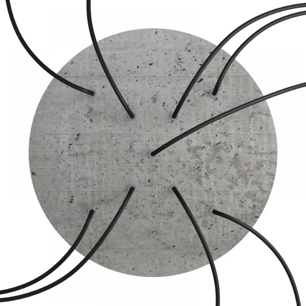 Ροζέτα Rose-One 400mm Στρογγυλή με 9 Τρύπες σε Σχήμα Χ Σε Σχέδιo Τσιμέντου - Creative Cables