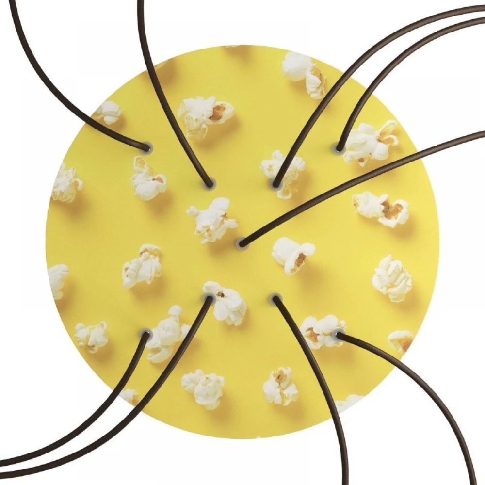 Ροζέτα Rose-One 400mm Στρογγυλή με 9 Τρύπες σε Σχήμα Χ Σε Pop-Corn Σχέδιo - Creative Cables