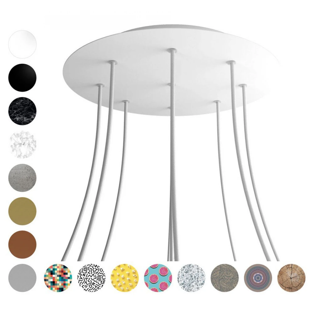 Ροζέτα Rose-One 400mm Στρογγυλή με 9 Τρύπες Σε Διάφορα Σχέδια - Creative Cables