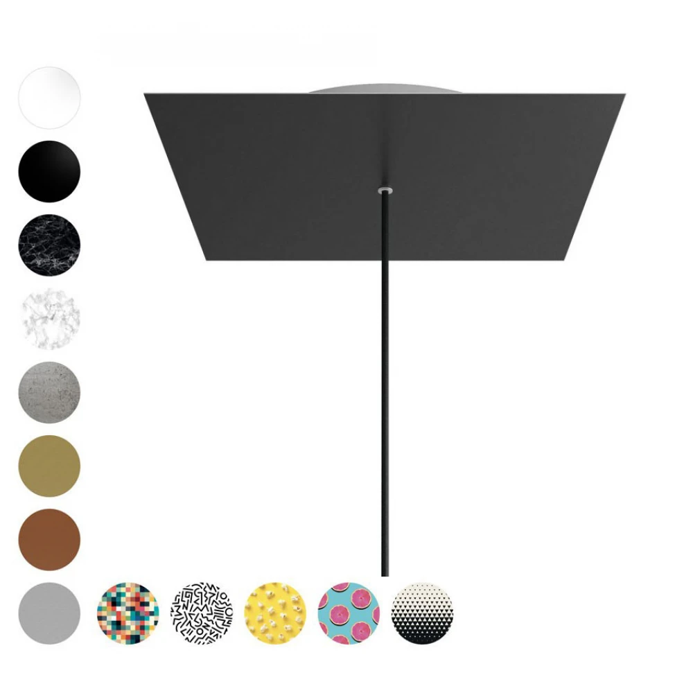 Ροζέτα Rose-One 400mm Τετράγωνη με 1 Τρύπα Σε Διάφορα Σχέδια - Creative Cables