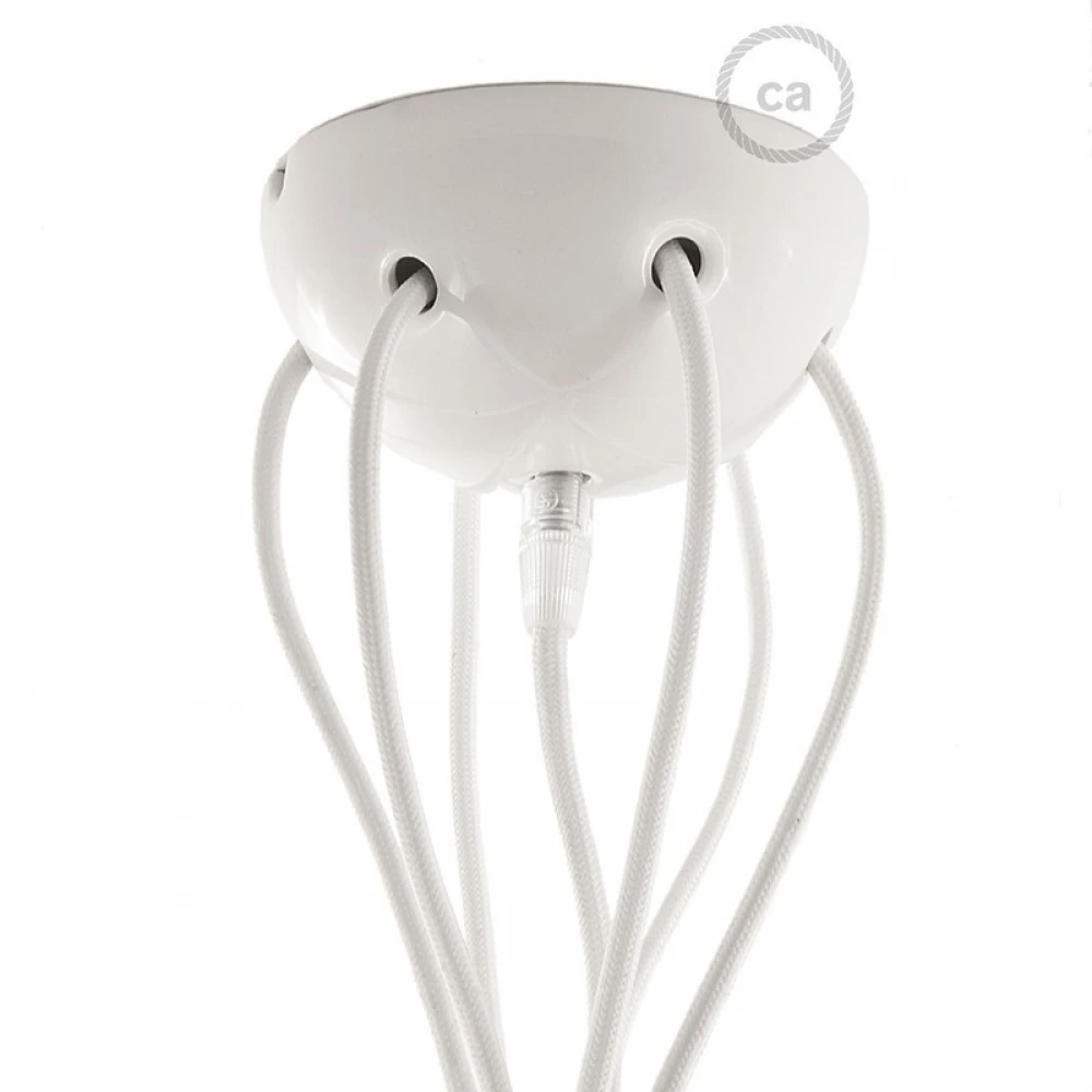 Ροζέτα Φωτιστικού Κεραμική Με 7 Τρύπες Σε Διάφορα Χρώματα - Creative Cables